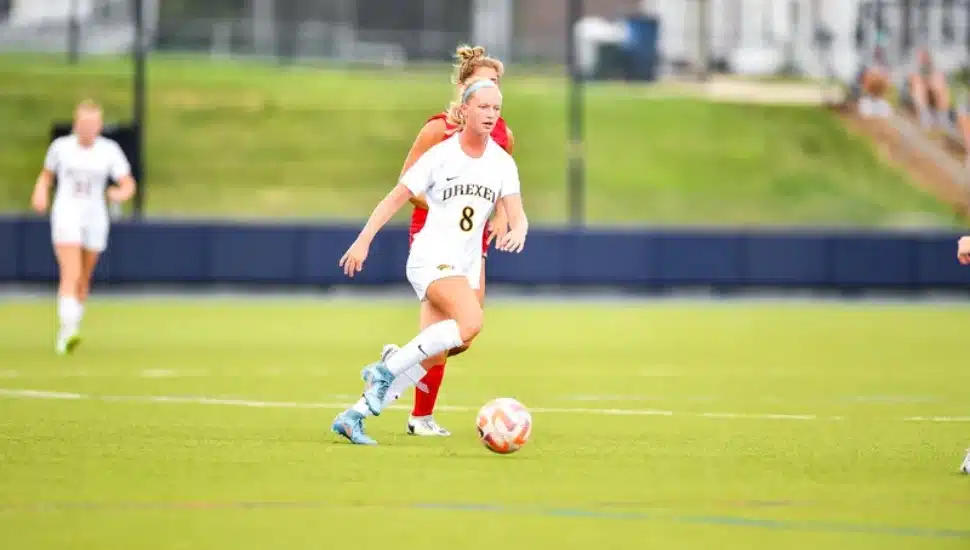Annalena O'Reilly on the soccer field.