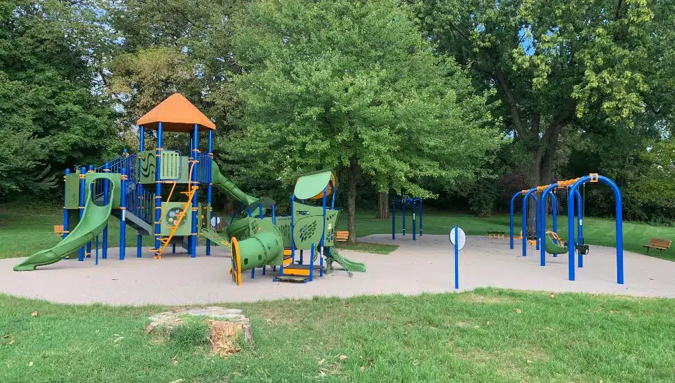 A modern playground designed by General Recreation.