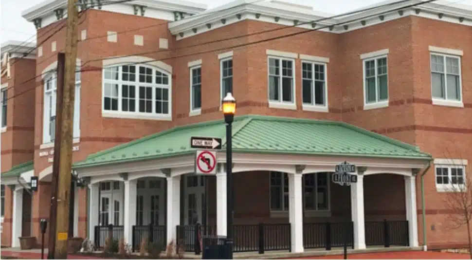 The exterior of the Media-Upper Providence Free Library n Media.