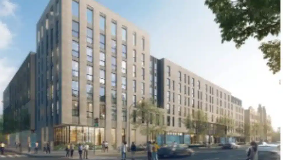 Rendering of The Clark apartment building. from EQT Exeter.