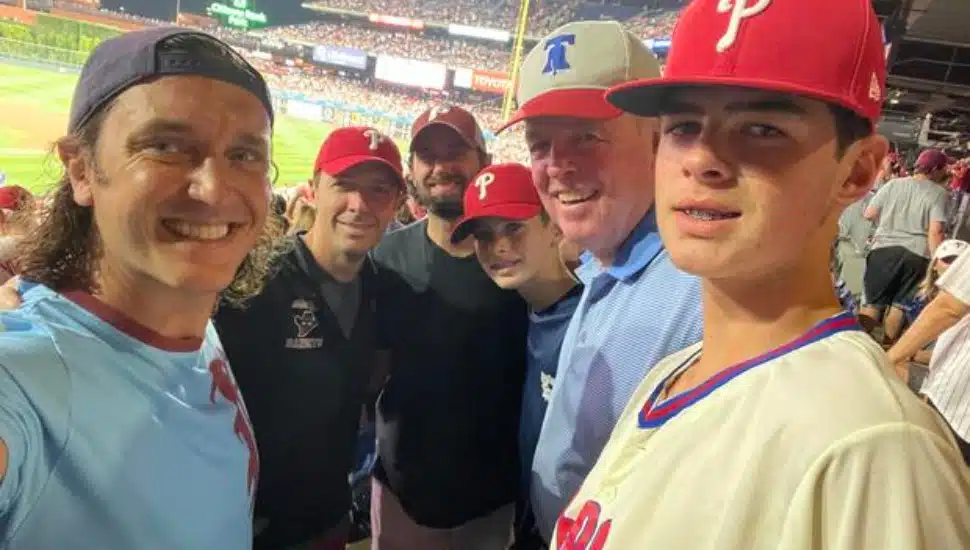 Ryan Cassidy with his brothers and nephew