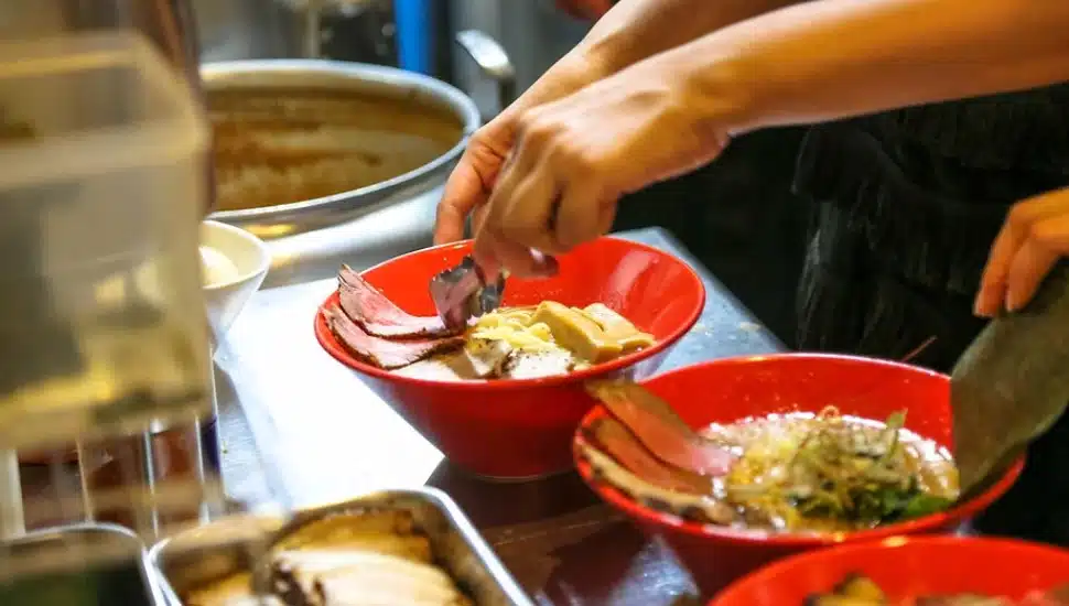 Some of the dishes offered at Momoyama Ramen & Hawaiian BBQ.