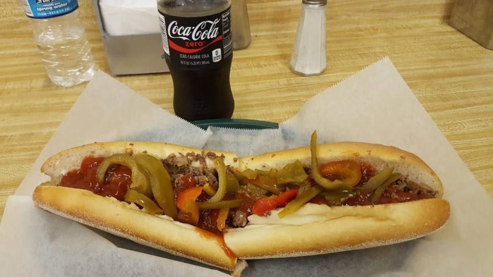 A sandwich and soda from Phil & Jim's in Brookhaven.