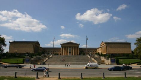 The 'Rocky Steps' near the Philadelphia Museum of Art.