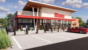 A rendering of the Wawa stores proposed for Kentucky.
