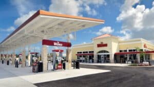 A Wawa convenience store with gas station.