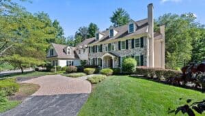 This center-hall Colonial in Newtown Square is for sale.