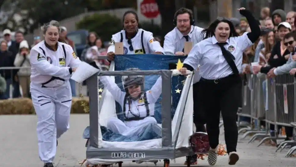 Ann's Heart team at the Phoenixville Bed Races.