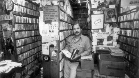 Val Shively at his R&B Records store in Upper Darby in the 1980s.