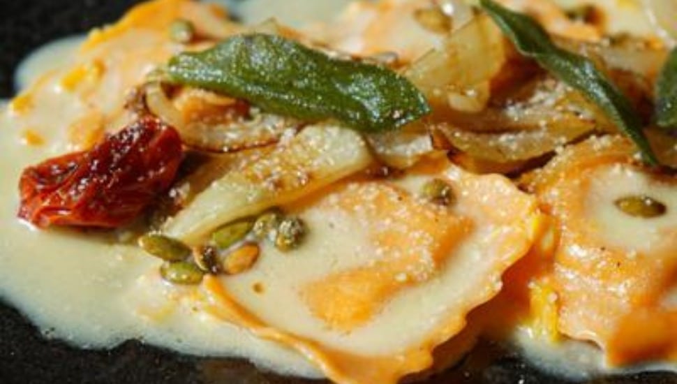 Butternut squash ravioli at Fava Ristorante Italiano in Glen Mills.