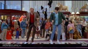 An iconic scene in the movie "Big" with Tom Hanks and Robert Loggia 'playing' the Big Piano in FAO Schwarz.