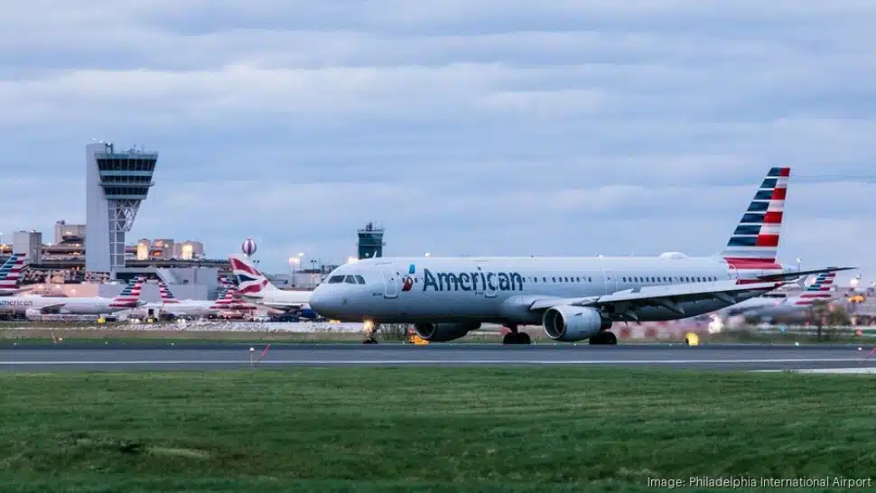 On-time flights are key to an airport's success. Here, an American Airlines aircraft parks at Philadelphia International Airport.