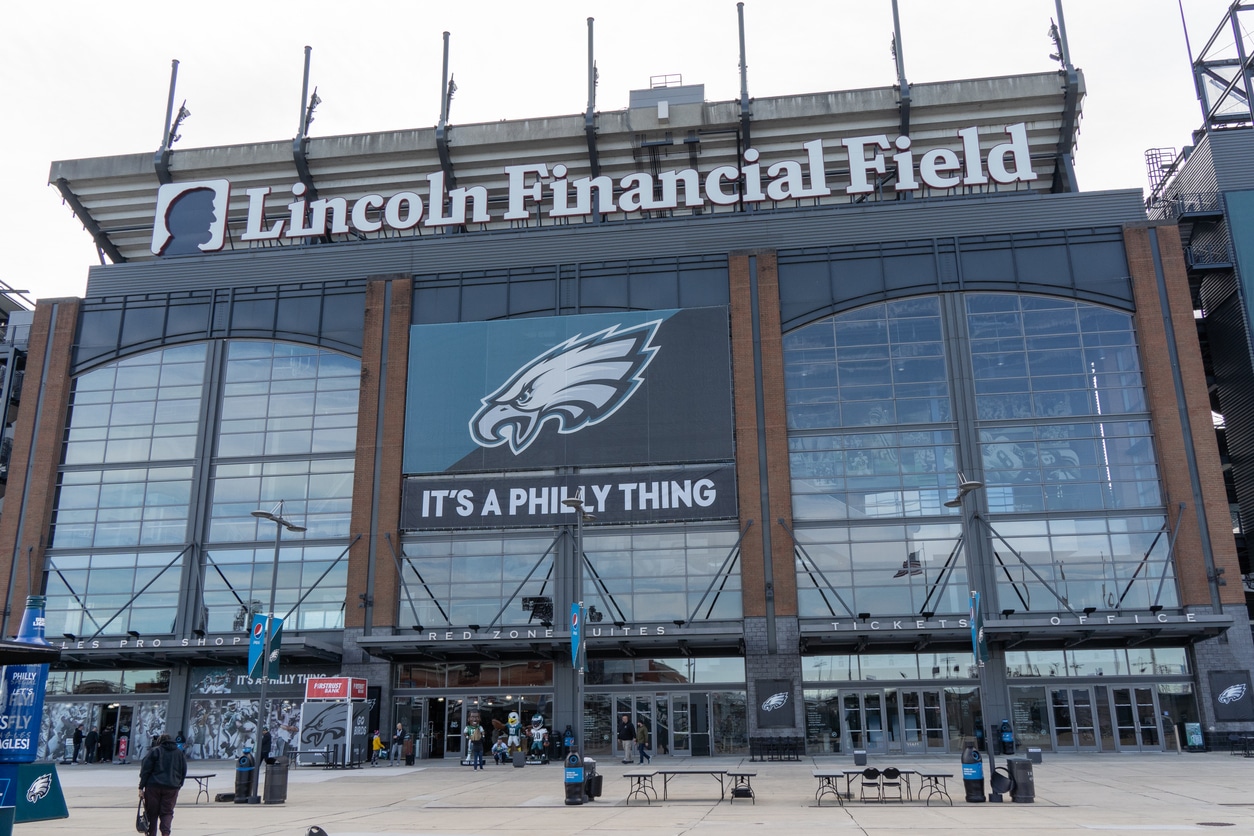 The exterior of Lincoln Financial Field.
