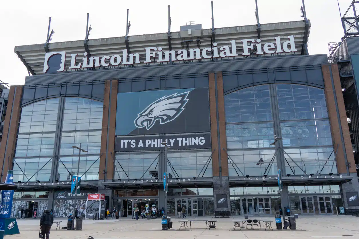 The exterior of Lincoln Financial Field.