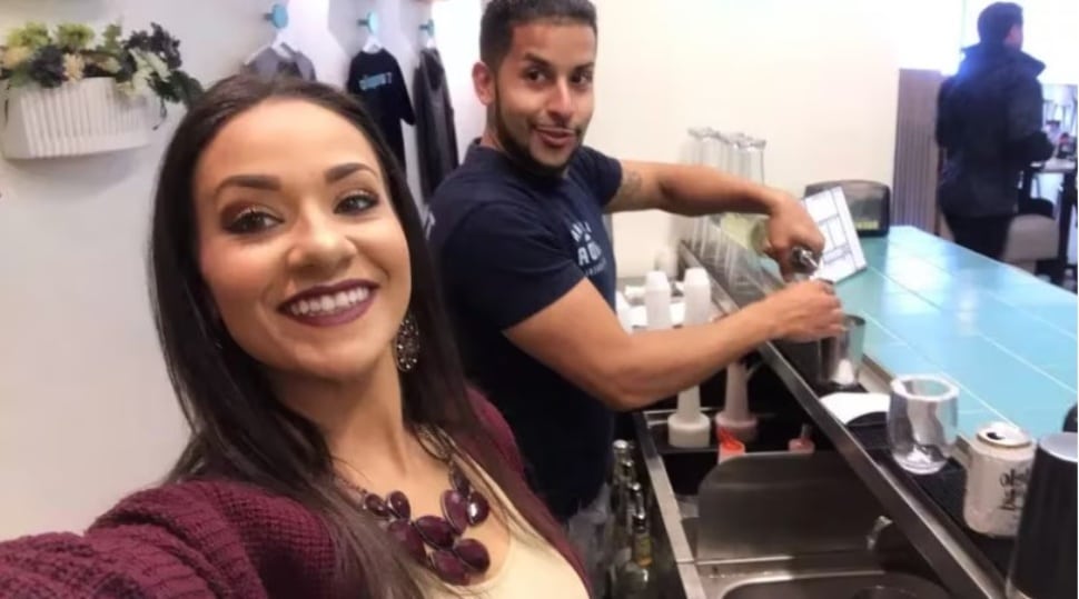 Christiana Marie Ruiz-Penalzoa and her late brother, Manny Ruiz, working at Beuna Onda Tacos' Fairmount location in 2018.