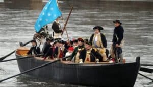 Re-enactors like John B. Kelly of Drexel Hill celebrate the Revolutionary War crossing of the Delaware every Christmas.