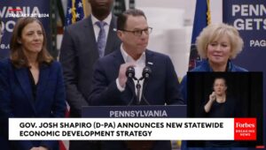 Josh Shapiro announces Pennsylvania 10-year economic development plan earlier this week. Shapiro outlined a series of key investments he wants the state to make