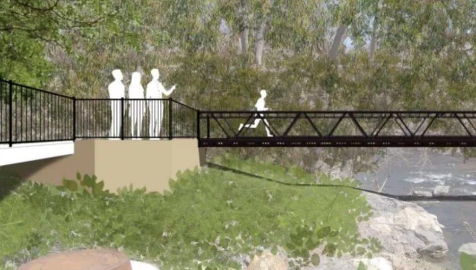 A rendering of what the elevated part of the Darby Creek Trail might look like.