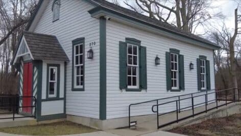 The exterior of the renovated Spring Valey African Methodist Episcopal Church in Concord Township.