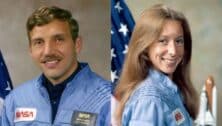 David Hilmers (at left) and Marsha Ivins are the 2024 inductees in the U.S. Astronaut Hall of Fame.