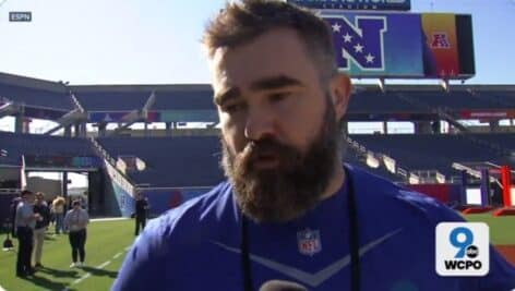 Jason Kelce gives his thoughts on Taylor Swift possibly driving up game views.