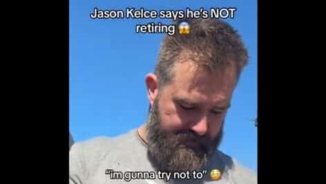 Jason Kelce comments after fans beg him not to retire during the 2024 Pro Bowl this past weekend.