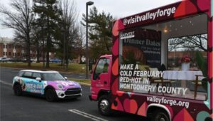 VFTCB's campaign-branded glass truck.