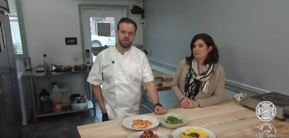 Matthew Gentile and Genna Curcio with some of their gluten-free pasta creations