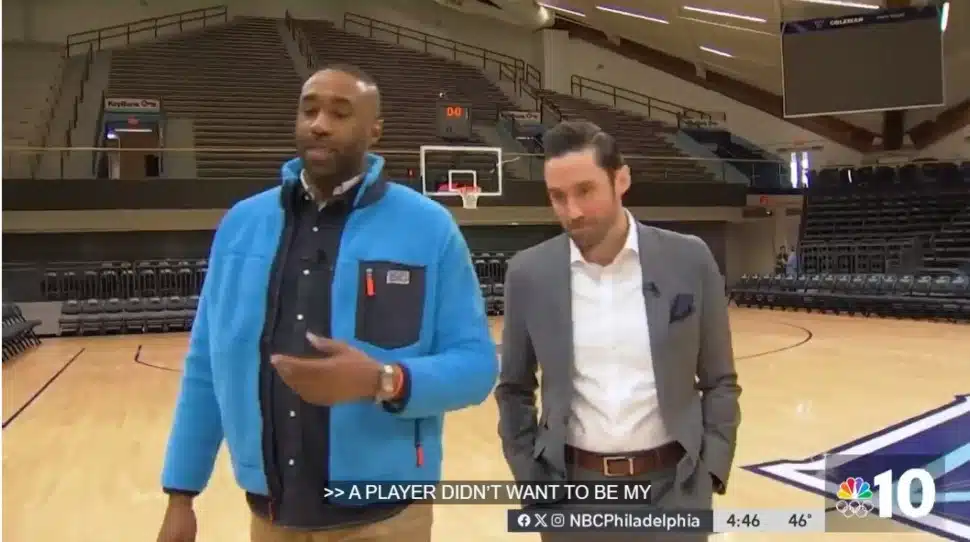 Will Sheridan talks with his former roommate Keith Jones, now with NBC 10.