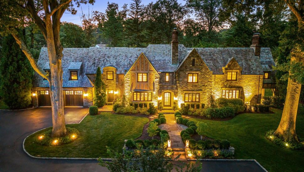 A Tudor home in Haverford at 1 Blakeley Road.