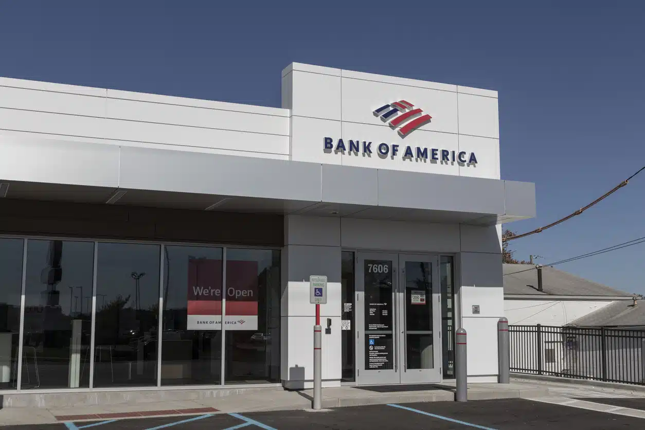 A new retail branch for Bank of America.