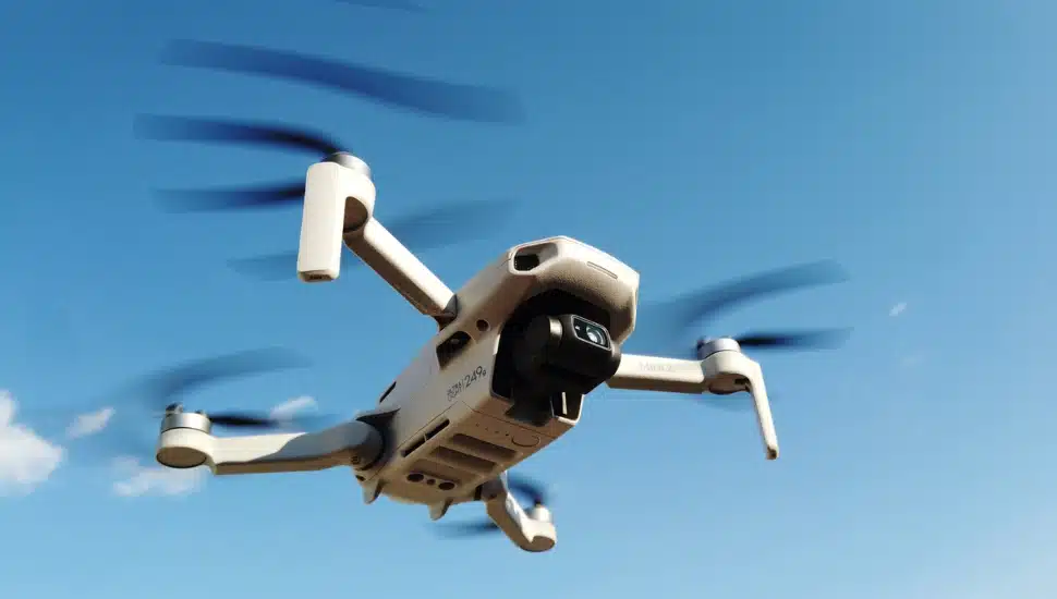 A DJI Mini 2 drone.
