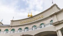 The entrance to Churchill Downs, home of the Kentucky Derby.