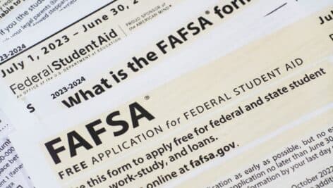 A FAFSA form that determines a college student's elgibility for federal financial aid.