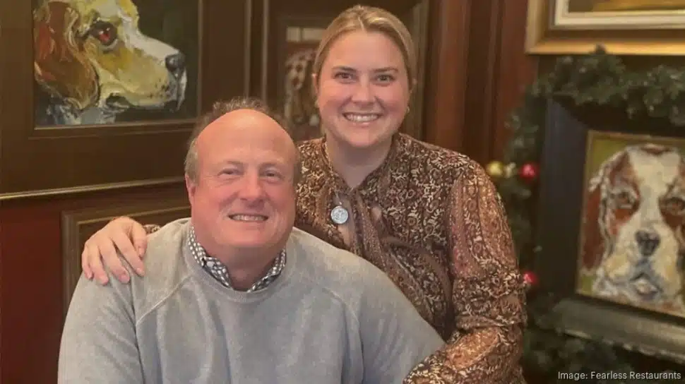 The father-daughter duo Marty (left) and Sydney Grims who run Fearless Restaurants.