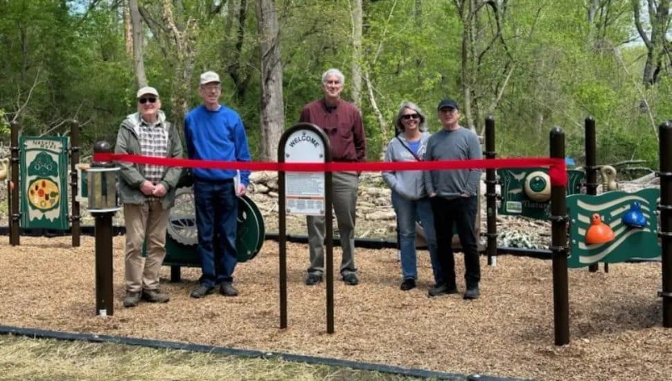 The Friends of Ridley Creek State Park held a ribbon cutting on Saturday to celebrate a new sensory playground.