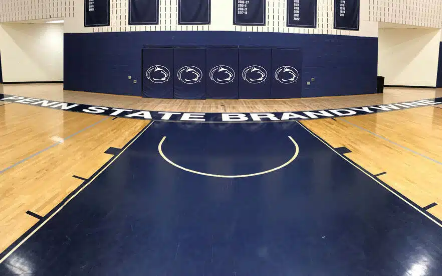 The Penn State Brandywine basketball court.