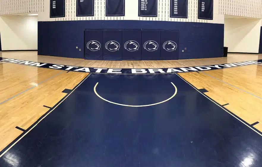 The Penn State Brandywine basketball court.