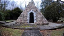 Known as the Rosicrucian pyramids, these structures sit in a meditation garden in Quakertown on private property.