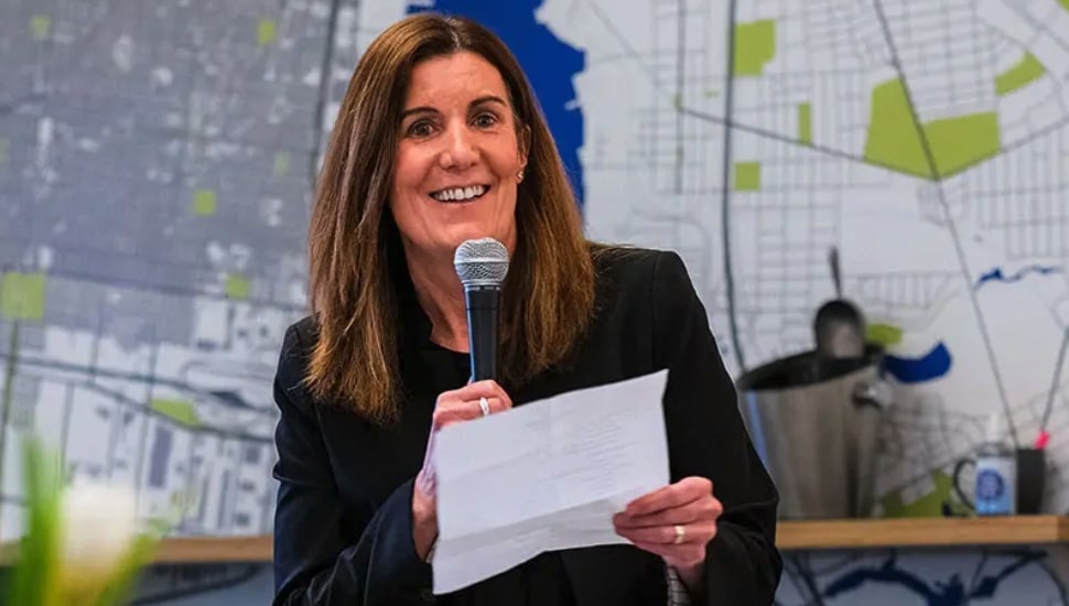 Immaculata University alumna Sue Daugherty, CEO of MANNA, the Metropolitan Area Neighborhood Nutrition Alliance in Philadelphia.