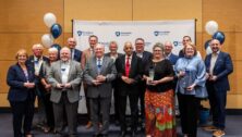 Penn State Great Valley's "Diamonds of the Decades" honorees gathered together.