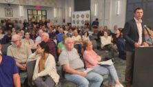 Residents gathered in force at the West Chester Borough Council meeting while Pennrose Property builder pitches the housing idea.