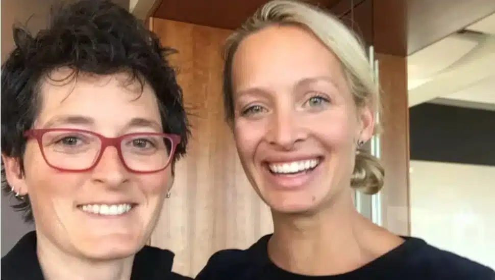 Marion Leary (left) director of innovation at Penn Nursing, and Rebecca Love, visiting professor in healthcare at Villanova.