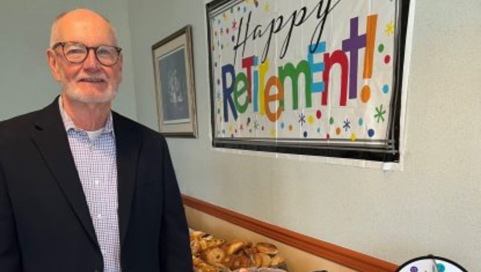 Bob Whomsley at his retirement celebration.