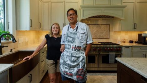 Carol and Richard Lee in their new Kennett Square home.