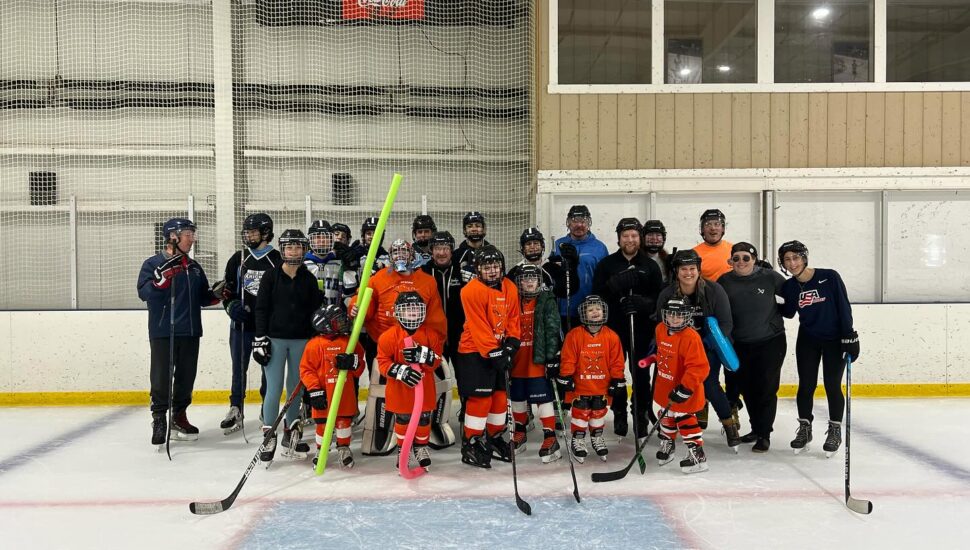 Members of the Philadelphia Blind Hockey Team.