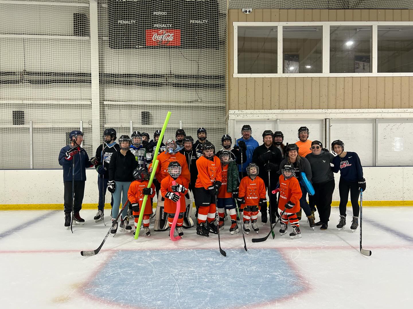 Members of the Philadelphia Blind Hockey Team.