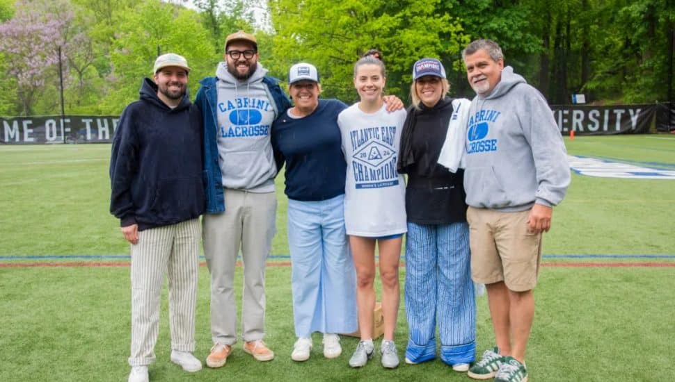 Members of the Neary family, all involved in lacrosse at Cabrini University.