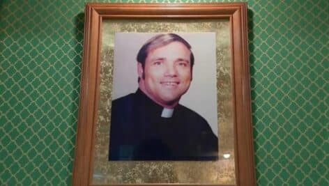 A portrait of Upper Darby priest and Bonner teacher Father Bill Atkinson, being considered for sainthood.