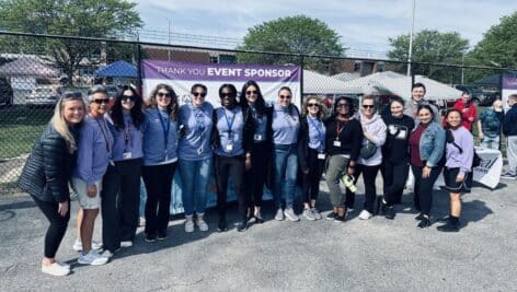 A CCRES team of volunteers ran a basketball hoop station at this year's Special Olympics event at Coatesville High School.